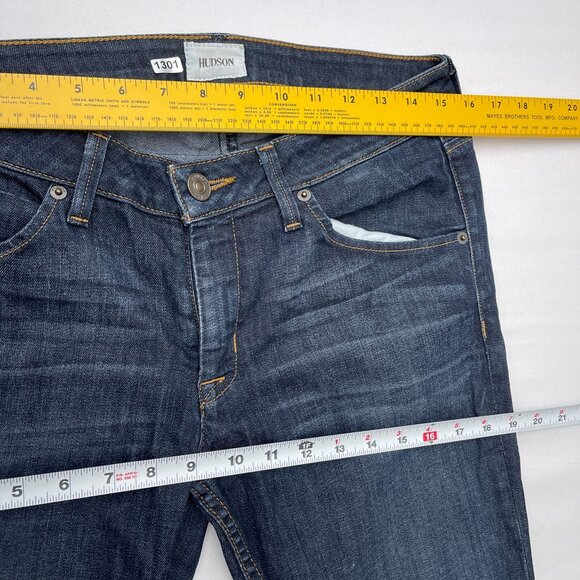 Hudson‎ Bacara Straight Flood Cuff Denim Jeans Dark Wash Low-Rise Womens 28 - Picture 14 of 16